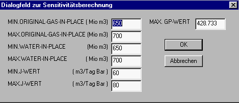 Dialogfeld zur Sensitivittsberechnung